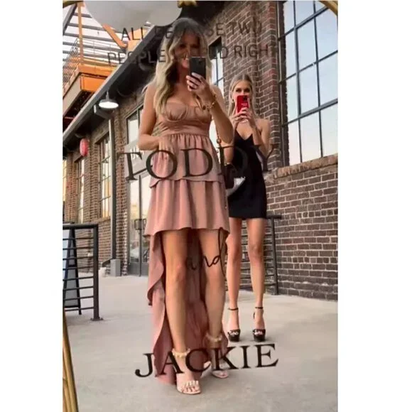 WEWOREWHAT Corset High Low Maxi Dress in Canvas Size US 4 - Picture 2 of 14